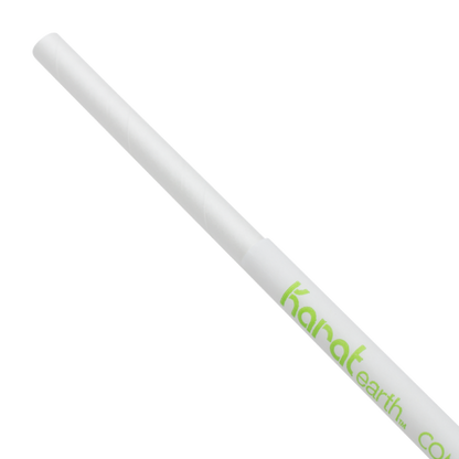 Karat Earth 7.75" Jumbo Paper Straw (5mm) Wrapped - White (2,000 ct)