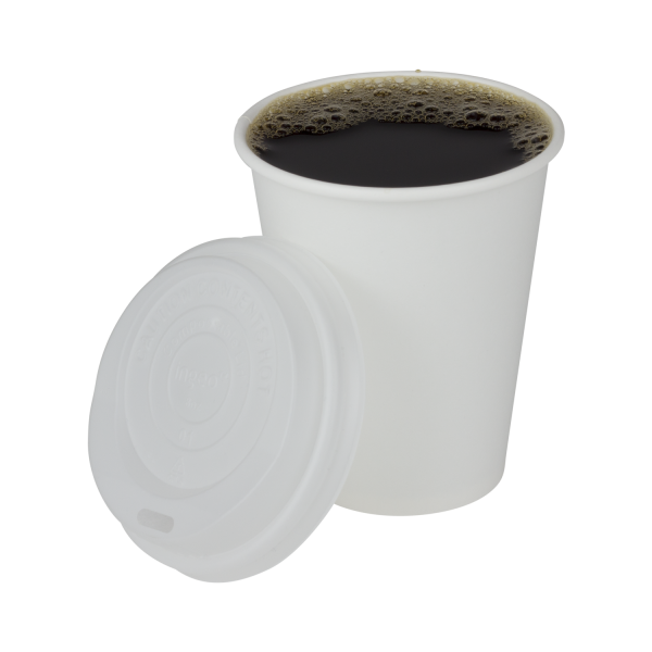 Karat Earth 8oz Eco-Friendly Paper Hot Cups - White (80mm) - 1,000 ct