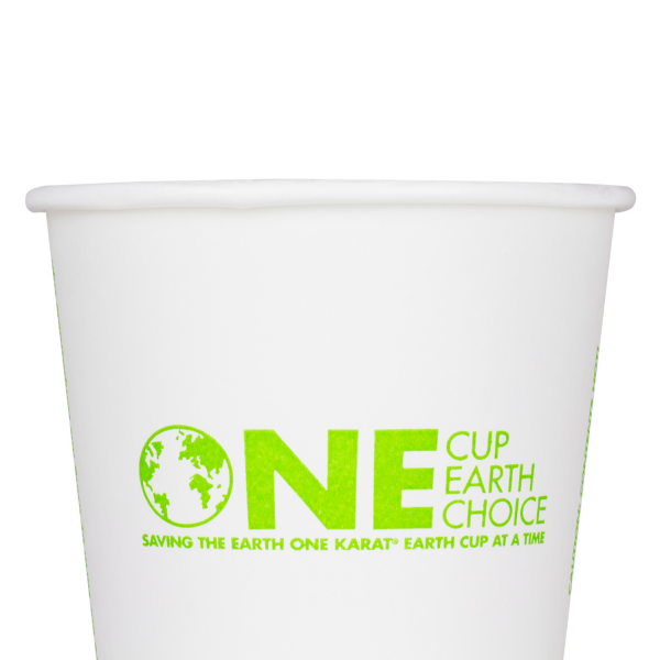 Karat Earth 10oz Eco-Friendly Paper Hot Cups - One Cup, One Earth (90mm) - 1,000 ct, KE-K510