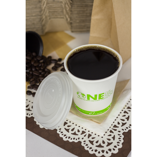 Karat Earth 10oz Eco-Friendly Paper Hot Cups - One Cup, One Earth (90mm) - 1,000 ct, KE-K510