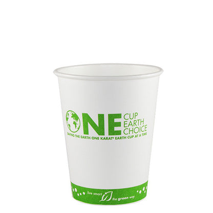 Karat Earth 12oz Eco-Friendly Paper Hot Cups - One Cup, One Earth (90mm) - 1,000 ct