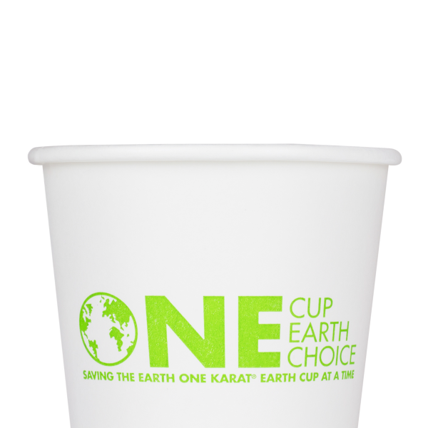 Karat Earth 12oz Eco-Friendly Paper Hot Cups - One Cup, One Earth (90mm) - 1,000 ct