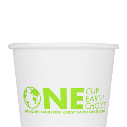 Karat Earth 12oz Eco-Friendly Paper Hot Cups - One Cup, One Earth (90mm) - 1,000 ct