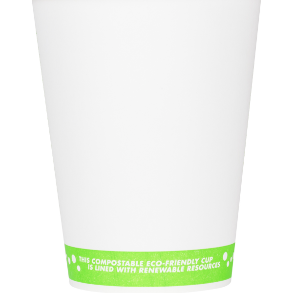 Karat Earth 12oz Eco-Friendly Paper Hot Cups - One Cup, One Earth (90mm) - 1,000 ct