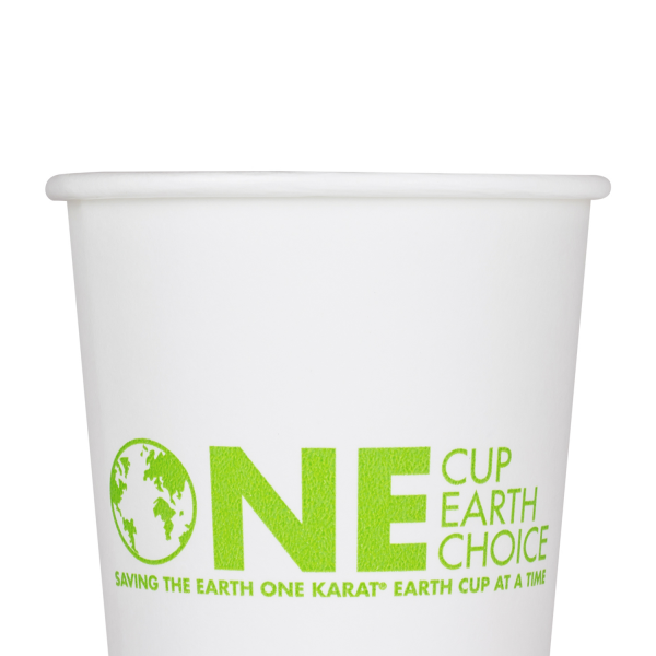 Karat Earth 16oz Eco-Friendly Paper Hot Cups - One Cup, One Earth (90mm) - 1,000 ct