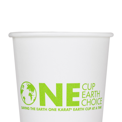 Karat Earth 16oz Eco-Friendly Paper Hot Cups - One Cup, One Earth (90mm) - 1,000 ct