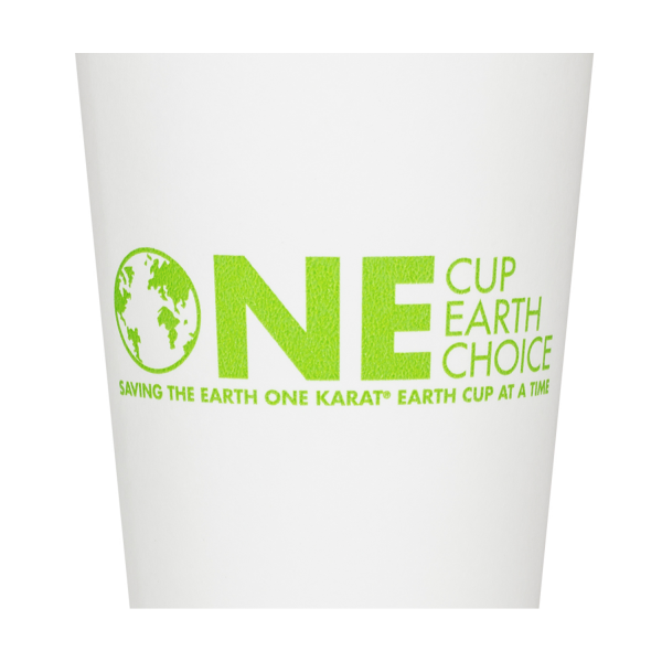 Karat Earth 16oz Eco-Friendly Paper Hot Cups - One Cup, One Earth (90mm) - 1,000 ct