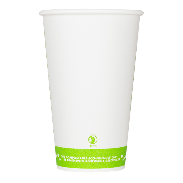 Karat Earth 16oz Eco-Friendly Paper Hot Cups - One Cup, One Earth (90mm) - 1,000 ct