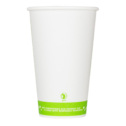 Karat Earth 16oz Eco-Friendly Paper Hot Cups - One Cup, One Earth (90mm) - 1,000 ct