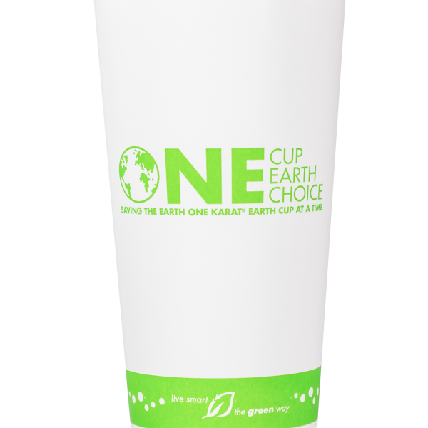 Karat Earth 20oz Eco-Friendly Paper Hot Cups - One Cup, One Earth (90mm) - 600 ct