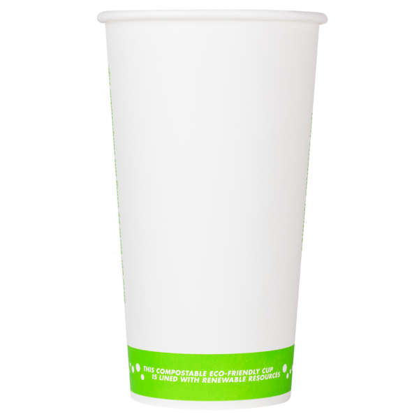 Karat Earth 20oz Eco-Friendly Paper Hot Cups - One Cup, One Earth (90mm) - 600 ct