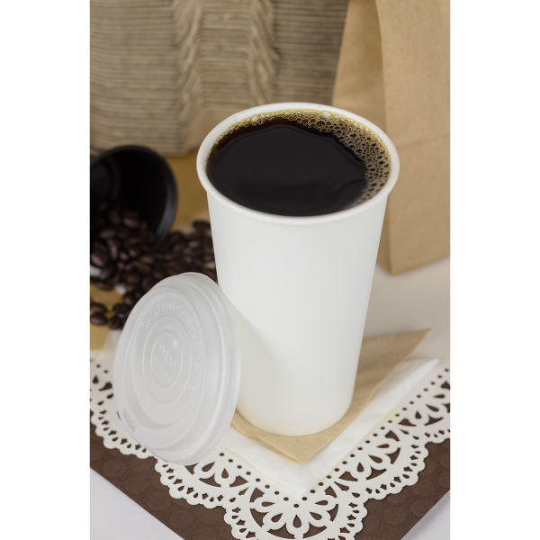 Karat Earth 20oz Eco-Friendly Paper Hot Cups - White (90mm) - 600 ct