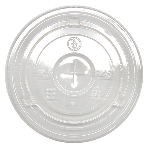 Karat Earth 12-24oz PLA Eco-Friendly Flat Lids (98mm) - 1,000 ct