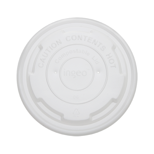 Karat Earth 8oz Compostable Paper Food Container Flat Lids (90.8mm) - 1,000 ct