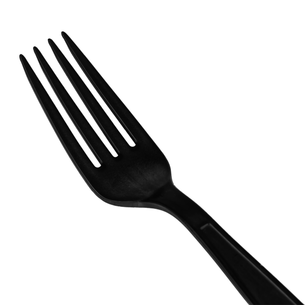 Karat Earth Heavy Weight Bio-Based Forks - Black - 1,000 ct