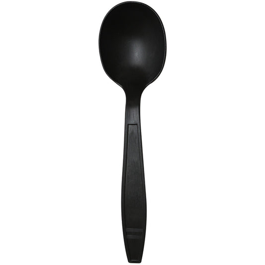 Karat Earth Heavy Weight Bio-Based Soup Spoons - Black - 1000 ct