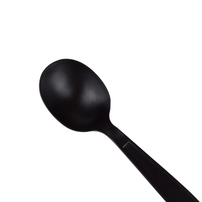 Karat Earth Heavy Weight Bio-Based Soup Spoons - Black - 1000 ct