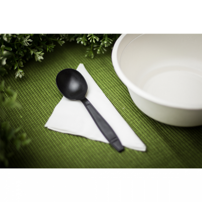 Karat Earth Heavy Weight Bio-Based Soup Spoons - Black - 1000 ct