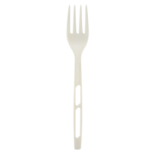 Karat Earth® WRAPPED CPLA Compostable Fork, Heavy Weight - White - 750 ct