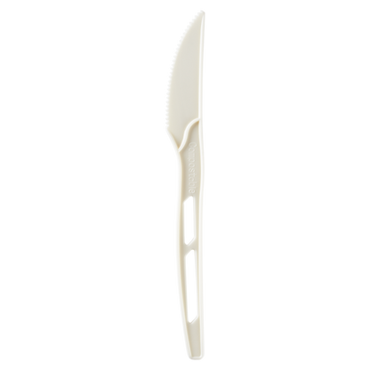 Karat Earth WRAPPED CPLA Compostable Knife, Heavy Weight - White - 750 ct