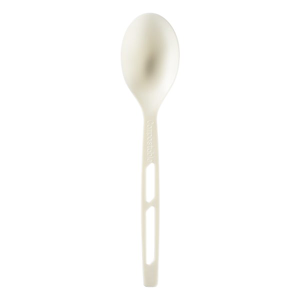 Karat Earth WRAPPED CPLA Compostable Tea Spoon, Heavy Weight - White - 750 ct