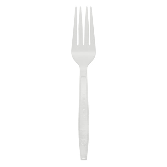 Karat Earth PLA Medium-Heavy Weight Compostable Forks Bulk Box - 1,000 ct