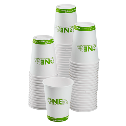 Karat Earth 16oz Eco-Friendly Paper Hot Cups - One Cup, One Earth (90mm) - 1,000 ct