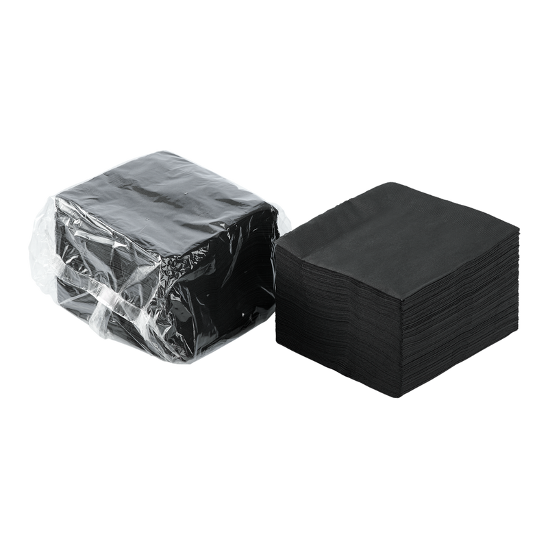 Karat 10"x10" Premium Beverage Napkins - Black (Bulk Box) - 4,000 ct