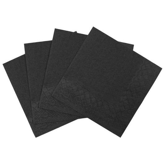 Karat 9.5"x9.5" Beverage Napkins - Black - 1,000 ct