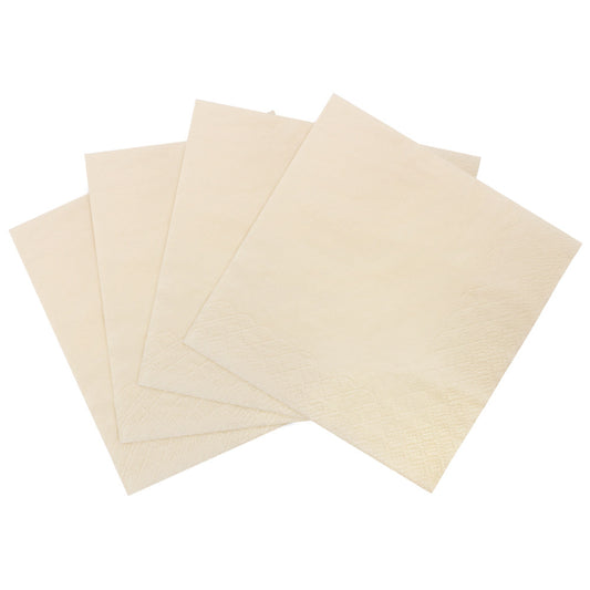 Karat 9.5"x9.5" Beverage Napkins - Ivory - 1,000 ct, KN-B9595-2IVR