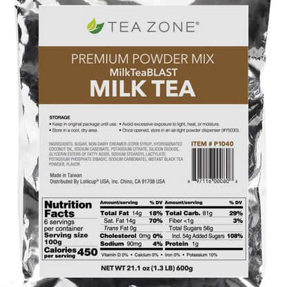 Tea Zone Milk Tea Powder (1.32 lbs) Case Of 12
