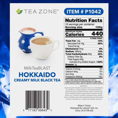 Tea Zone MilkTeaBLAST Hokkaido Creamy Milk Powder (2.2 lbs) Case Of 10