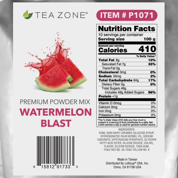 Tea Zone Watermelon BLAST Powder (2.2 lbs) Case Of 10