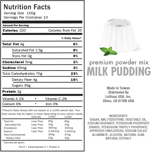 Tea Zone Milk Pudding Mix (2.2 lbs) Case Of 10
