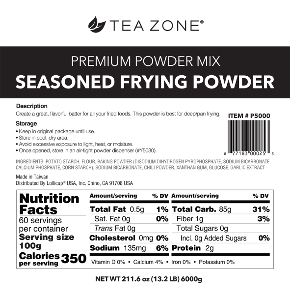 Tea Zone Seasoned Frying Powder (13.35 lbs) Case Of 5
