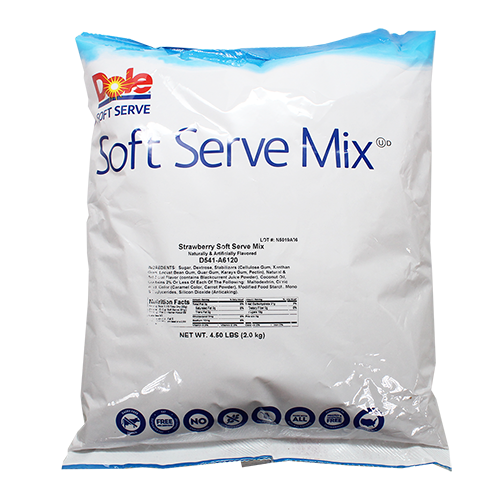 Dole Soft Serve Mix - Strawberry (4.4 lbs) Case Of 4