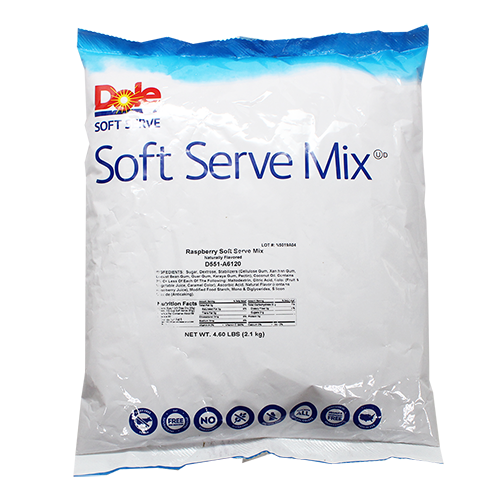Dole Soft Serve Mix - Raspberry (4.4 lbs) Case Of 4