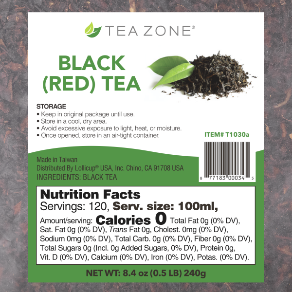 Tea Zone Black (Red) Tea Leaves - Case Of 25