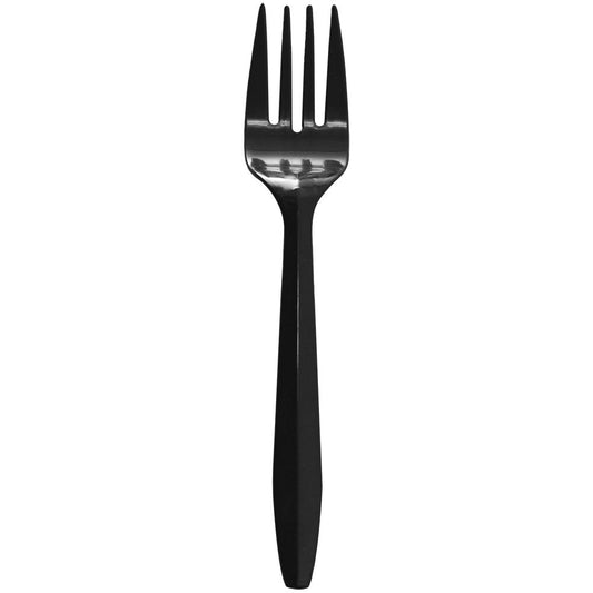 Karat PP Plastic Medium Weight Forks Bulk Box - Black - 1,000 ct