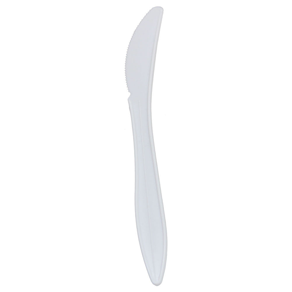 Karat PP Plastic Medium Weight Knives Bulk Box - White - 1,000 ct