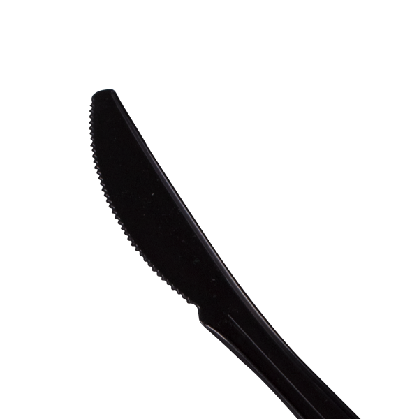 Karat PP Plastic Medium Weight Knives Bulk Box - Black - 1,000 ct