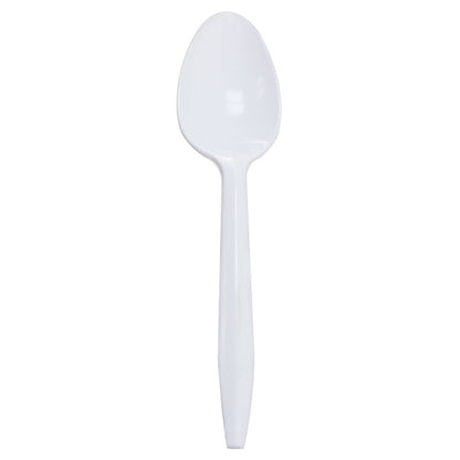 Karat PP Plastic Medium Weight Tea Spoons Bulk Box - White - 1,000 ct