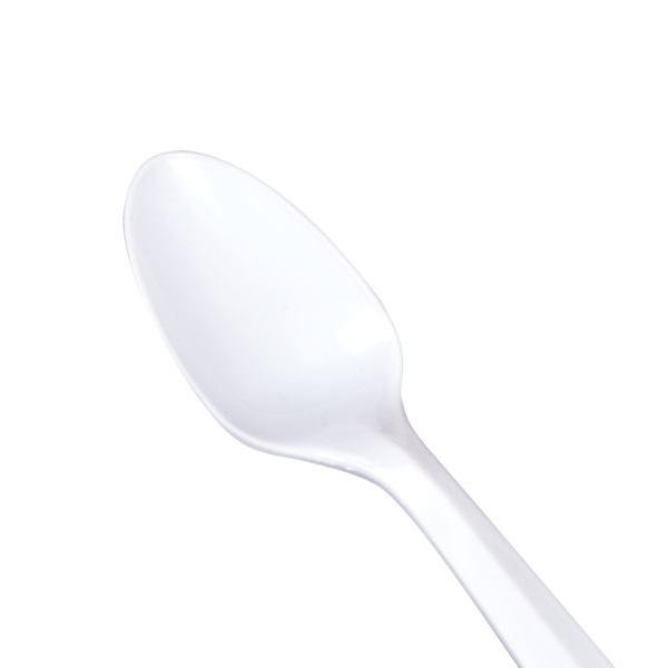 Karat PP Plastic Medium Weight Dessert Spoons Bulk Box - White - 1,000 ct