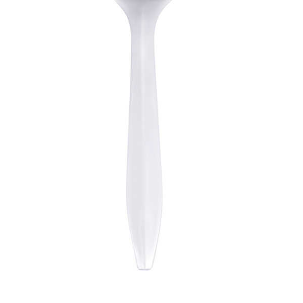 Karat PP Plastic Medium Weight Dessert Spoons Bulk Box - White - 1,000 ct