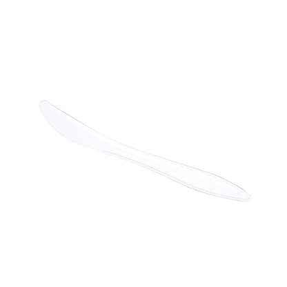 Karat PP Plastic Medium Weight Knives - White - 1,000 ct