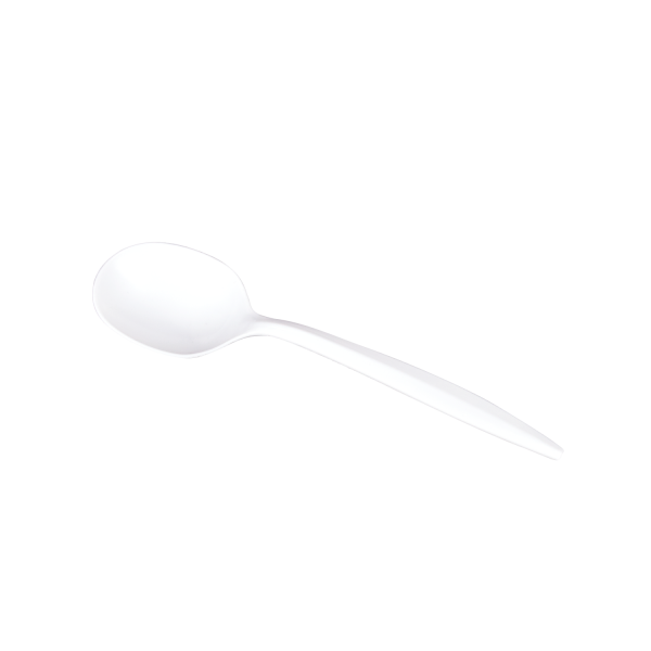 Karat PP Plastic  Medium Weight Soup Spoons - White - 1,000 ct