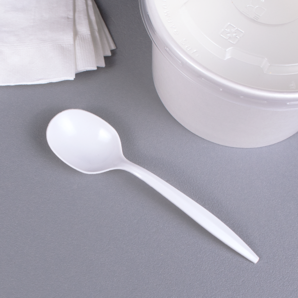 Karat PP Plastic  Medium Weight Soup Spoons - White - 1,000 ct