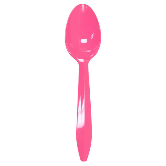 Karat PP Plastic Medium Weight Tea Spoons - Pink - 1,000 ct