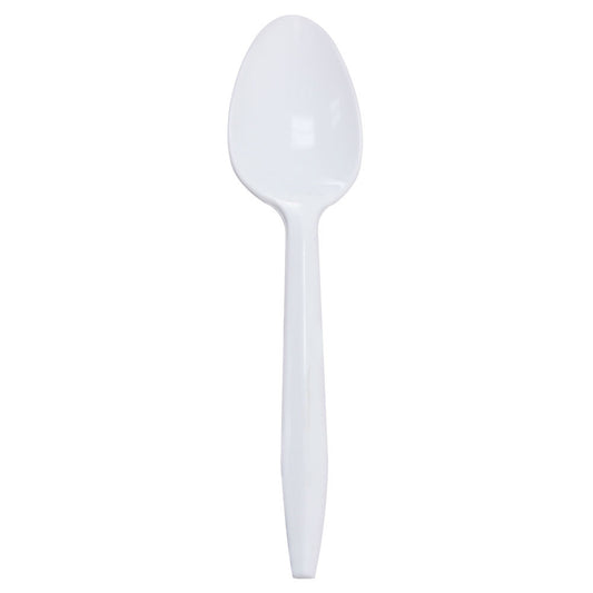 Karat PP Plastic Medium Weight Tea Spoons - White - 1,000 ct