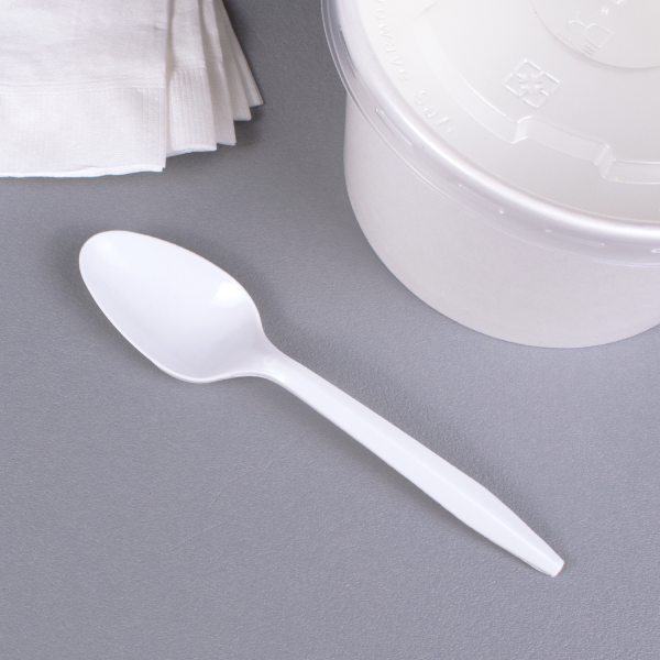 Karat PP Plastic Medium Weight Tea Spoons - White - 1,000 ct